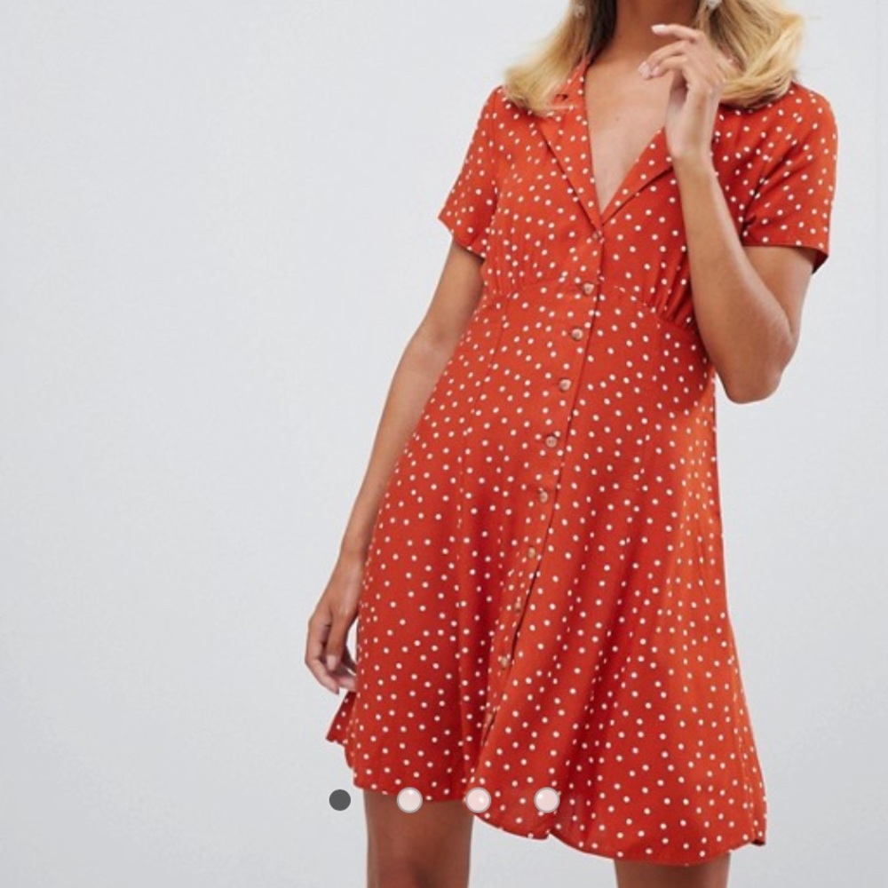 ASOS Button Through Mini Skater Dress